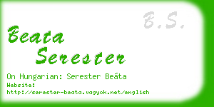 beata serester business card